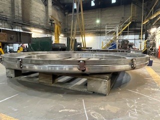 Front reinforcing ring tack welding