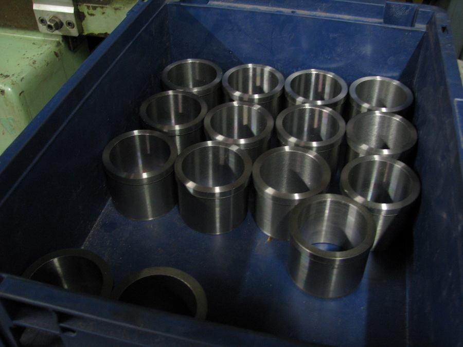 Production bushes ready for Heat Treatment